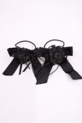 metamorphose / 薔薇リボンヘアゴム  ブラック H-25-11-23-1034-ME-AC-NS-ZH
