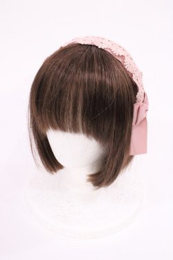 画像1: m petit by misako / TT*AMレースカチューシャ  ピンク H-25-11-23-1038-LO-AC-NS-ZH