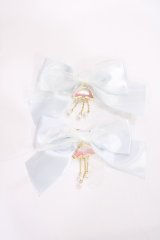 Amavel / Jerryfish Aquariumリボンクリップ  サックス H-25-11-23-1040-CA-AC-NS-ZH