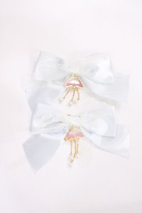 Amavel / Jerryfish Aquariumリボンクリップ  サックス H-25-11-23-1040-CA-AC-NS-ZH