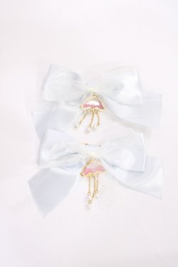 画像1: Amavel / Jerryfish Aquariumリボンクリップ  サックス H-25-11-23-1040-CA-AC-NS-ZH