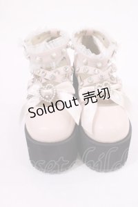 Ank Rouge / ハートリボン厚底シューズ M（23.0cm〜23.5cm） ピンク H-25-11-23-1041-CA-SH-NS-ZH