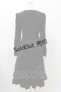 画像2: MIHO MATSUDA / フリルロングワンピース  ブラック H-25-11-23-014-GO-OP-KB-ZH