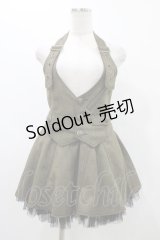 ALGONQUINS / 2Wayホルターベスト付スカート  ブラウンカーキ H-25-11-23-018-AL-SK-KB-ZH