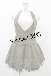 ALGONQUINS / 2Wayホルターベスト付スカート  ブラウンカーキ H-25-11-23-018-AL-SK-KB-ZH