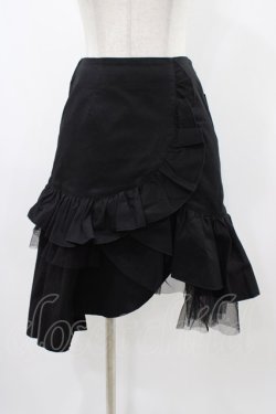画像1: PEACE NOW / チュールフリルスカート  ブラック H-25-11-23-019-PU-SK-KB-ZH