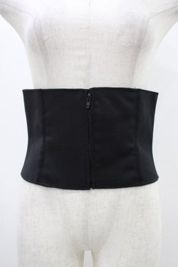画像1: MIHO MATSUDA / ショートコルセットベルト  ブラック H-25-11-23-004-GO-ZA-KB-ZH