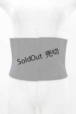 画像1: MIHO MATSUDA / ショートコルセットベルト  ブラック H-25-11-23-004-GO-ZA-KB-ZH