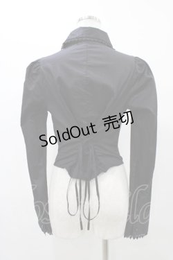 画像2: BPN / ピンタックフリルデコルテブラウス  ブラック H-25-11-23-023-GO-BL-KB-ZH