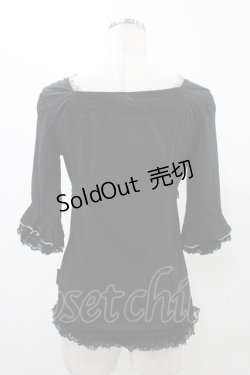 画像2: Ozz Croce / 薔薇刺繍レースアップトップス   H-25-11-23-024-OO-TO-KB-ZH