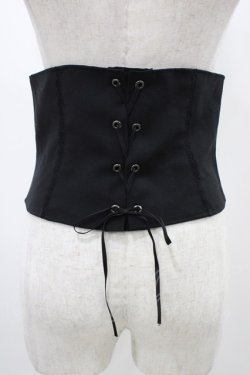 画像2: MIHO MATSUDA / ショートコルセットベルト  ブラック H-25-11-23-004-GO-ZA-KB-ZH