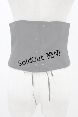 画像2: MIHO MATSUDA / ショートコルセットベルト  ブラック H-25-11-23-004-GO-ZA-KB-ZH