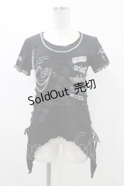 画像1: MAD / チェーン付ダメージカットソー L 黒 H-25-11-23-025-PU-TO-KB-ZH