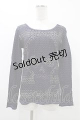 ALGONQUINS / チェーンスカルプリントカットソー  黒 H-25-11-23-026-AL-TO-KB-ZH