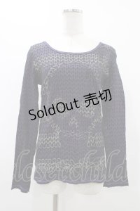 ALGONQUINS / チェーンスカルプリントカットソー  黒 H-25-11-23-026-AL-TO-KB-ZH