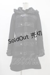 ALGONQUINS / ナポレオン風切替ベルトコート  黒 H-25-11-23-027-AL-CO-KB-ZH