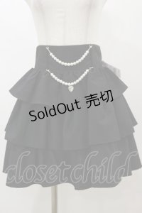Ank Rouge / ダブルチェーンティアードスカート M ブラック H-25-11-24-1042-CA-SK-NS-ZH