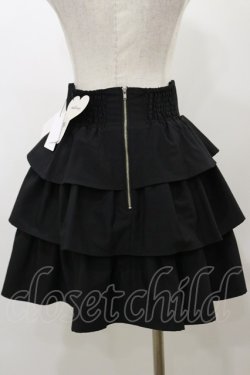 画像2: Ank Rouge / ダブルチェーンティアードスカート M ブラック H-25-11-24-1042-CA-SK-NS-ZH