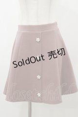 Ank Rouge / パールボタンフレアスカート M ピンク H-25-11-24-1043-CA-SK-NS-ZH