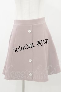 Ank Rouge / パールボタンフレアスカート M ピンク H-25-11-24-1043-CA-SK-NS-ZH