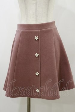 画像1: Ank Rouge / パールボタンフレアスカート M ピンク H-25-11-24-1043-CA-SK-NS-ZH