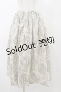 Physical Drop / ハンドメイドギャザースカート【天使柄】 Free 生成り H-25-11-24-1047-LO-SK-NS-ZH