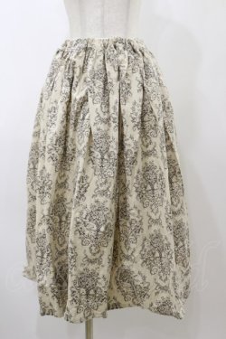 画像1: Physical Drop / ハンドメイドギャザースカート【天使柄】 Free 生成り H-25-11-24-1047-LO-SK-NS-ZH