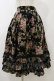 画像1: Innocent World / 別珍バラ柄バッスルスカート Free ブラック H-25-11-24-1050-IW-SK-NS-ZH (1)