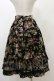 画像2: Innocent World / 別珍バラ柄バッスルスカート Free ブラック H-25-11-24-1050-IW-SK-NS-ZH (2)