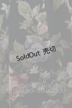 画像4: Innocent World / 別珍バラ柄バッスルスカート Free ブラック H-25-11-24-1050-IW-SK-NS-ZH