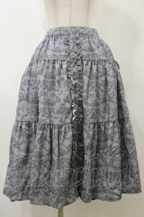 m petit by misako / NINA’Sコラボ トワルドジュイリバーシブルスカート L グレー/ブラック　リバーシブル H-25-11-24-1053-LO-SK-NS-ZH