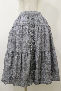 画像1: m petit by misako / NINA’Sコラボ トワルドジュイリバーシブルスカート L グレー/ブラック　リバーシブル H-25-11-24-1053-LO-SK-NS-ZH