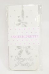 Angelic Pretty / Sweetリボンタイツ  オフ/シルバー H-25-11-24-1006-AP-ZA-NS-ZH
