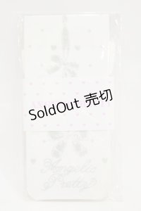 Angelic Pretty / Sweetリボンタイツ  オフ/シルバー H-25-11-24-1006-AP-ZA-NS-ZH