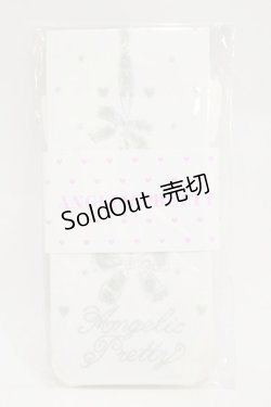 画像1: Angelic Pretty / Sweetリボンタイツ  オフ/シルバー H-25-11-24-1006-AP-ZA-NS-ZH