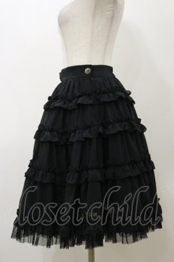画像3: Innocent World / ミニバラティアードスカート Free ブラック H-25-11-24-1054-IW-SK-NS-ZH