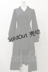 EATME / ダブルボタンティアードワンピース M ブラック H-25-11-24-1055-LO-OP-NS-ZH