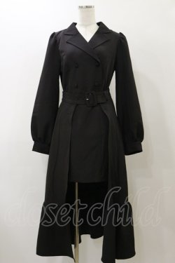 画像1: EATME / ダブルボタンティアードワンピース M ブラック H-25-11-24-1055-LO-OP-NS-ZH