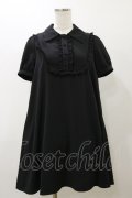 EATME / フリルシャツワンピース M ブラック H-25-11-24-1060-LO-OP-NS-ZH