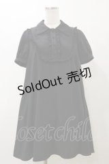 EATME / フリルシャツワンピース M ブラック H-25-11-24-1060-LO-OP-NS-ZH