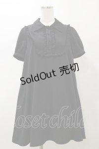 EATME / フリルシャツワンピース M ブラック H-25-11-24-1060-LO-OP-NS-ZH
