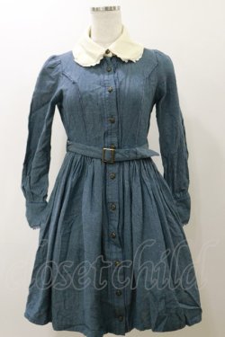 画像1: Innocent World / クラシックピンドットワンピース M ブルー H-25-11-24-1061-IW-OP-NS-ZH