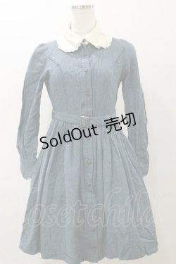 画像1: Innocent World / クラシックピンドットワンピース M ブルー H-25-11-24-1061-IW-OP-NS-ZH