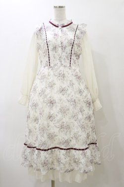 画像1: axes femme / フローラルレースワンピース M オフ/ピンク H-25-11-24-1064-AX-OP-NS-ZH