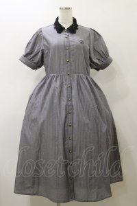 m petit by misako / ストライプワンピース M グレー H-25-11-24-1066-LO-OP-NS-ZH