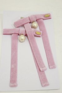 Angelic Pretty / Velvet RibbonクリップSet  ピンク H-25-11-24-1009-AP-AC-NS-ZH