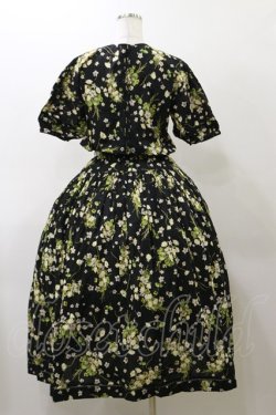 画像2: PINK HOUSE / すみれとブーケワンピース Free ブラック H-25-11-24-1069-LO-OP-NS-ZH