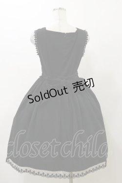 画像2: metamorphose / クロス刺繍ジャンパースカート Free ブラック H-25-11-24-1071-ME-OP-NS-ZH