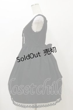 画像3: metamorphose / クロス刺繍ジャンパースカート Free ブラック H-25-11-24-1071-ME-OP-NS-ZH