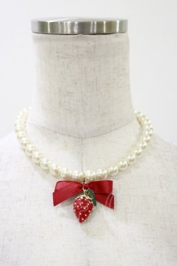 画像1: LIZ LISA / ストロベリーネックレス  レッド H-25-11-24-1010-LO-AC-NS-ZH